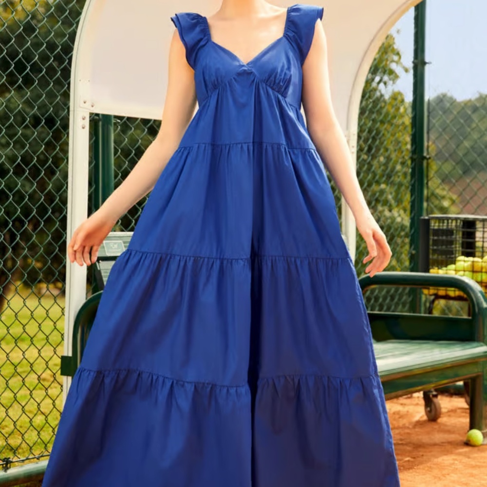 NWT Modcloth Notes Of Grace Maxi Dress royal blue 2X